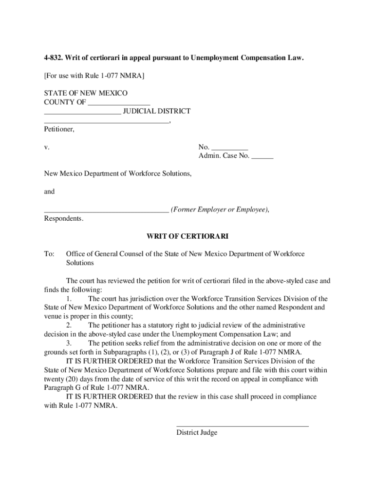  FORM 4 831 PETITION for WRIT of CERTIORARI in 2020-2024