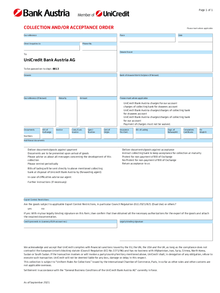 Inkassoauftrag Englisch  Form