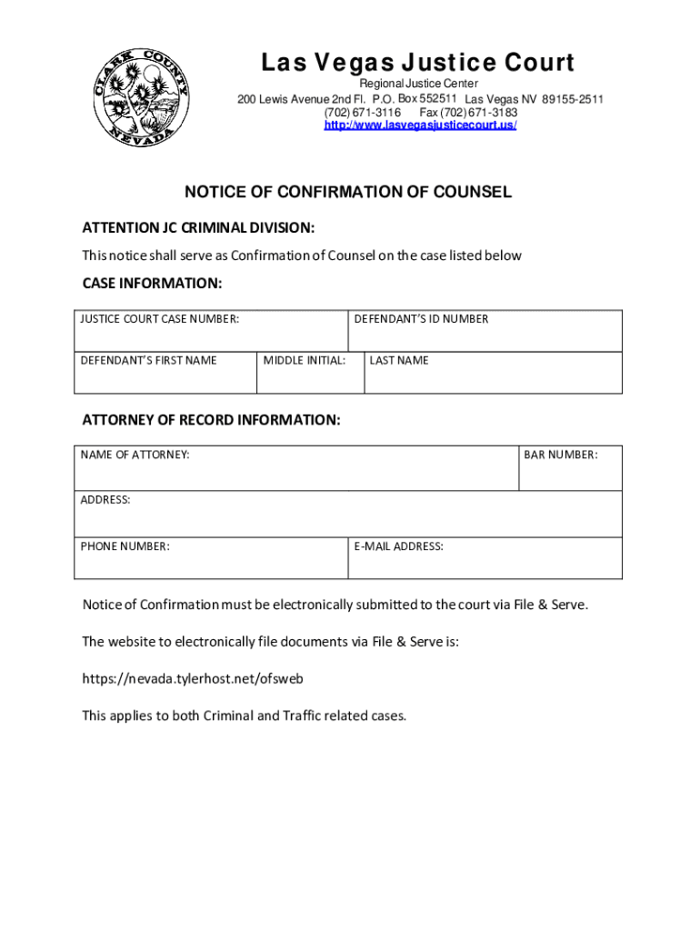 Lasvegasjusticecourt Us Fill and Sign Printable Template  Form