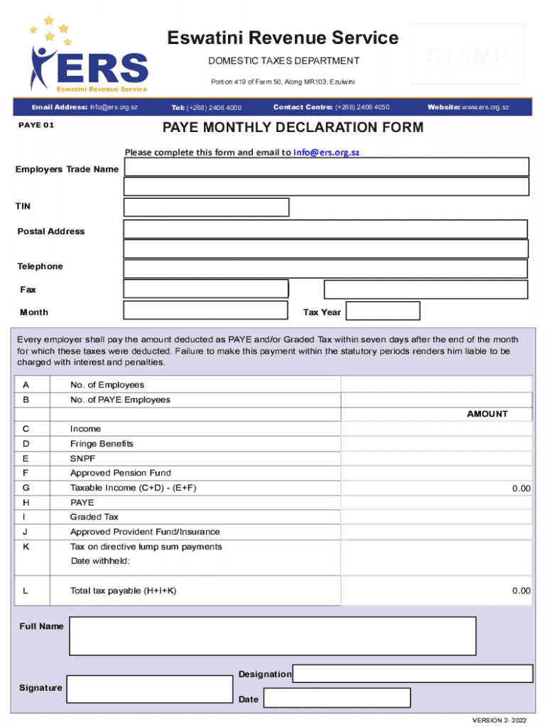  Swaziland Revenue Authority S R a 2022-2024