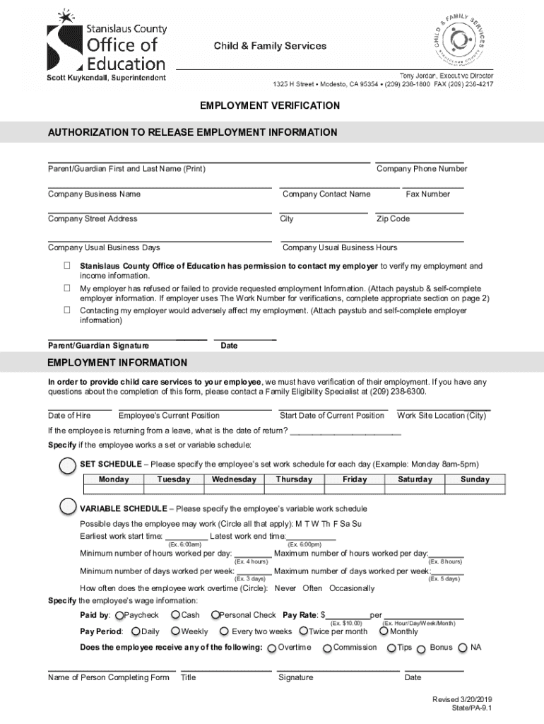 Reference Release Authorization Post Employment  Form