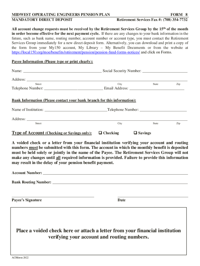 Pension Fund Forms &amp;amp; Notices Retirement