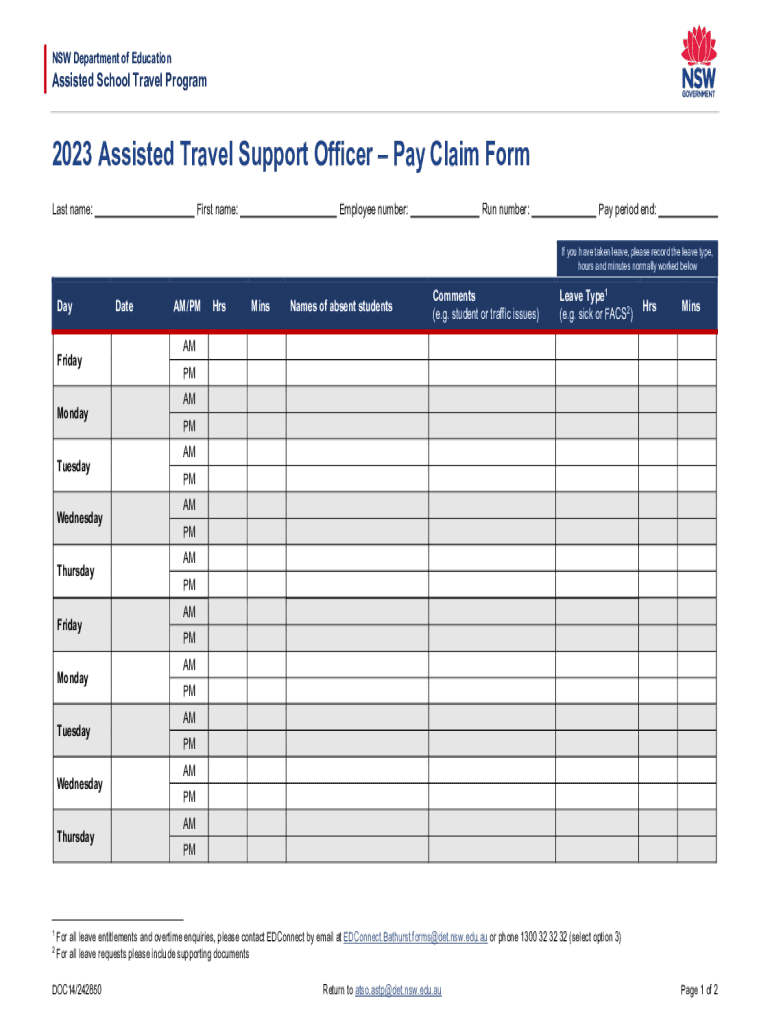 Atso Pay Claim Fill Online, Printable, Fillable, Blank  Form