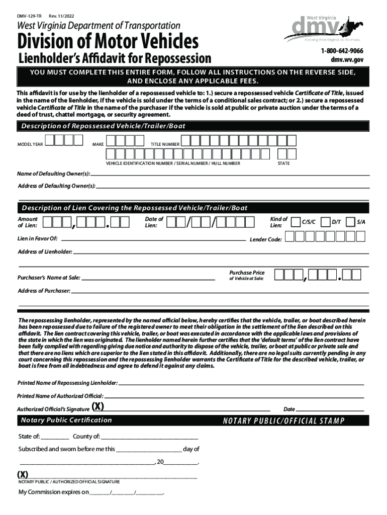  Forms WV Division of Motor Vehicles WV Gov 2022-2024