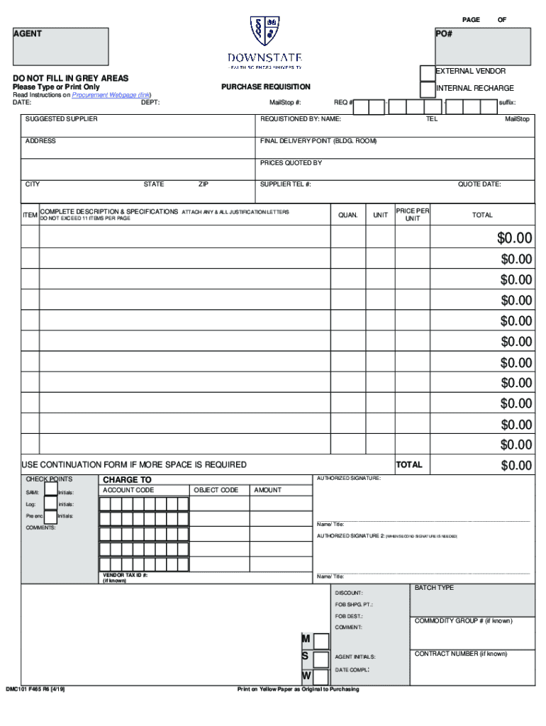 Dhsu Purchase Requisition Form PDF