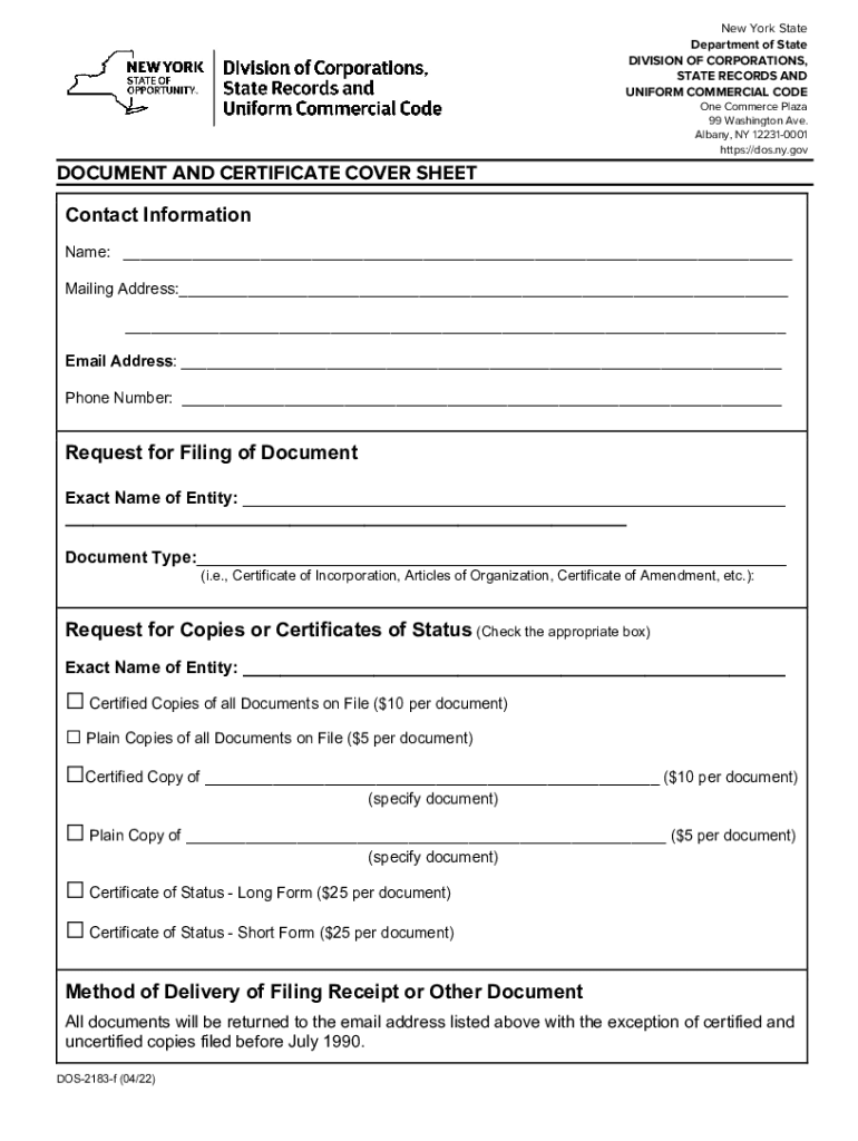  Fillable Certificate of Assumed Name Form New York 2022-2024