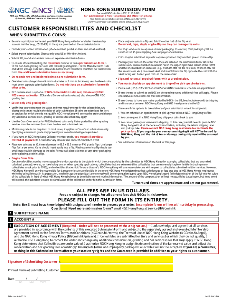  Hong Kong Submission Form 2023-2024