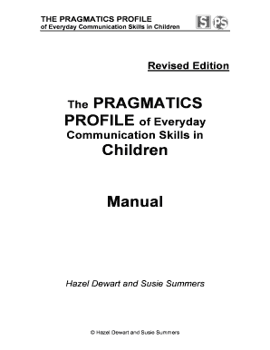 Pragmatics Profile PDF  Form