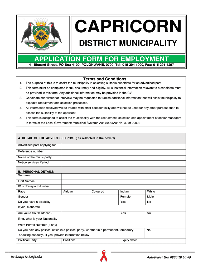 Capricorn Tvet College  Form