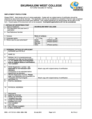 Ewc Form PDF