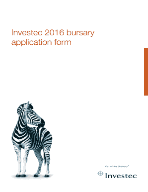 Investec Bursary Application Form PDF