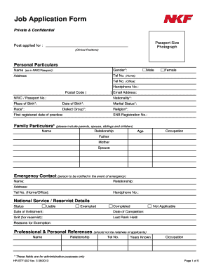 Nkf Application Form