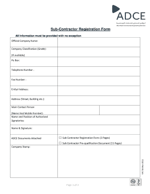 Contractor Registration Form