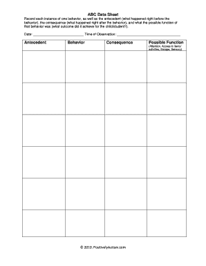 Abc Data Sheets PDF  Form