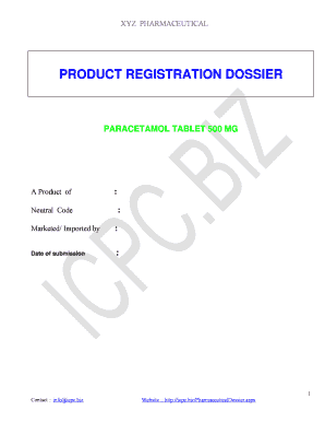 PARACETAMOLTABLET500MG FINALDossier4 DOC Icpc  Form