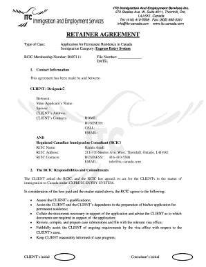 Rcic Retainer Agreement  Form