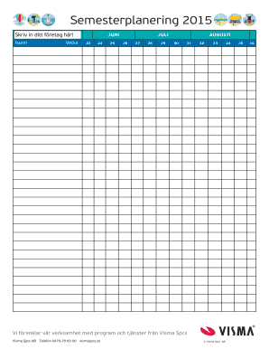 Semesterplanering Visma  Form