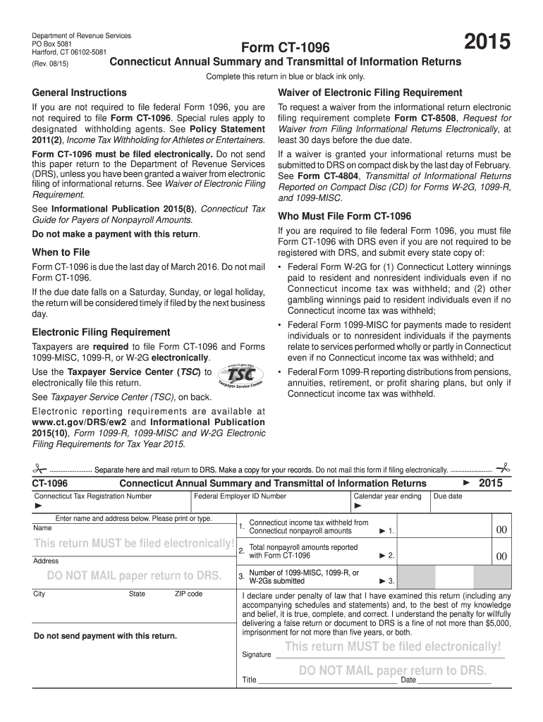  Ct 1096 Form 2020