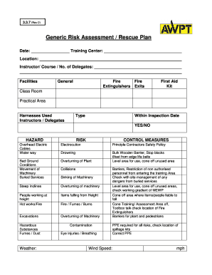 Mewp Rescue Plan Template  Form