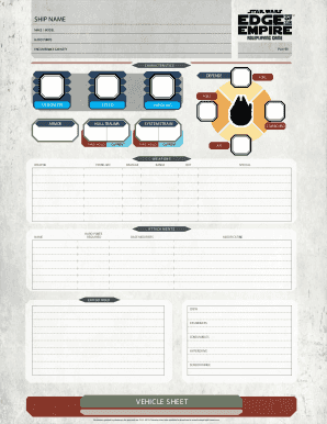 Star Wars Edge of the Empire PDF  Form