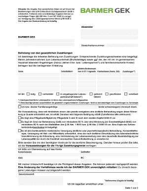 Barmer Zuzahlungsbefreiung Chronisch Krank Formular