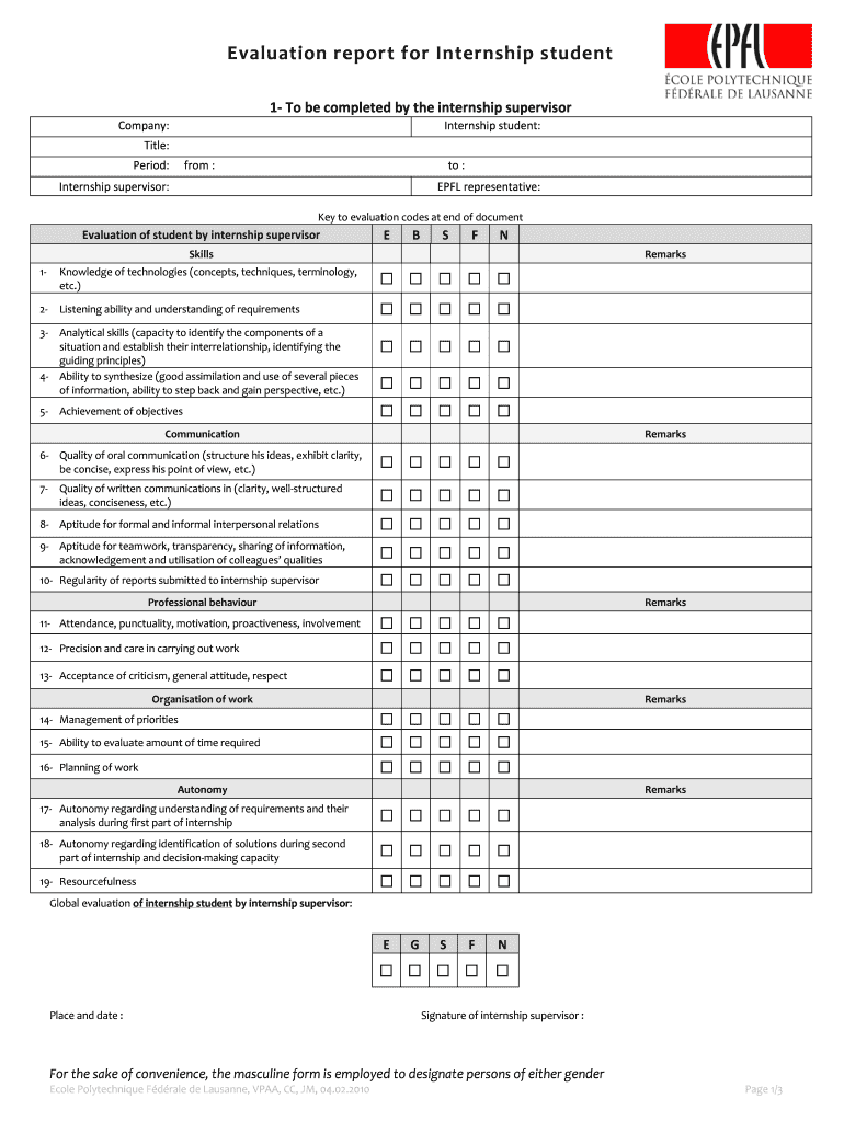  Internship Report 2010-2024