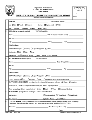 Usfws Form 3 186a