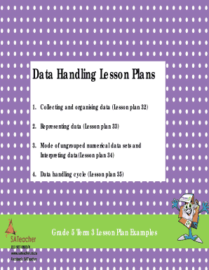 Data Handling Lesson Plan for Grade 2  Form