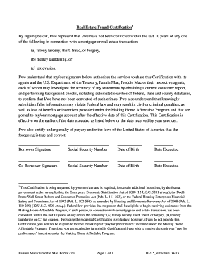 Real Estate Fraud Certification  Form