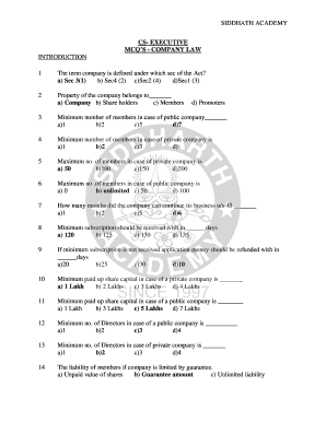 Company Law Notes in Marathi PDF  Form