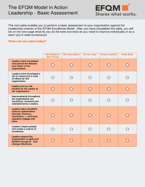 Efqm Model PDF  Form