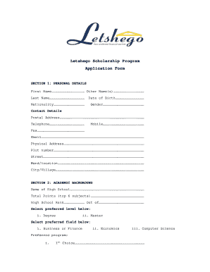 Letshego Loan Calculator  Form