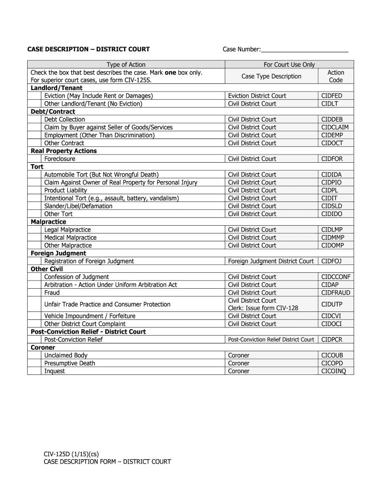 Civ 125d  Form