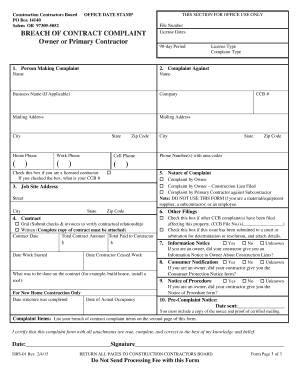 Get and Sign Orego Contractor Coard Complaint  Form