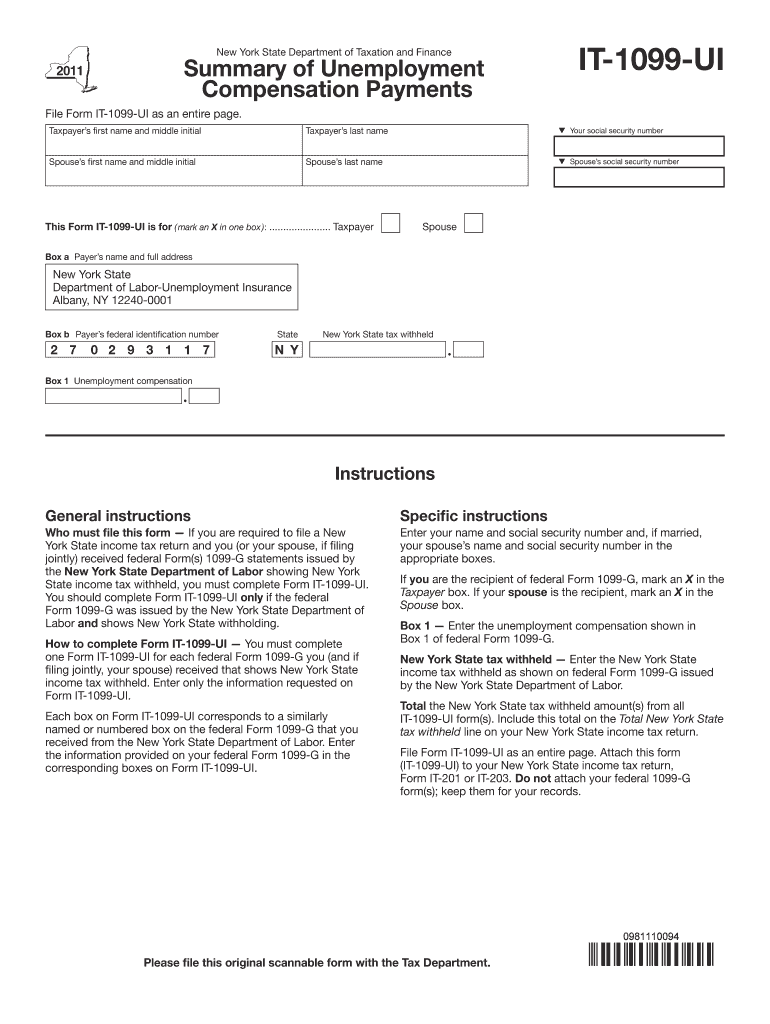 New York 1099 Unemployment Get  Form