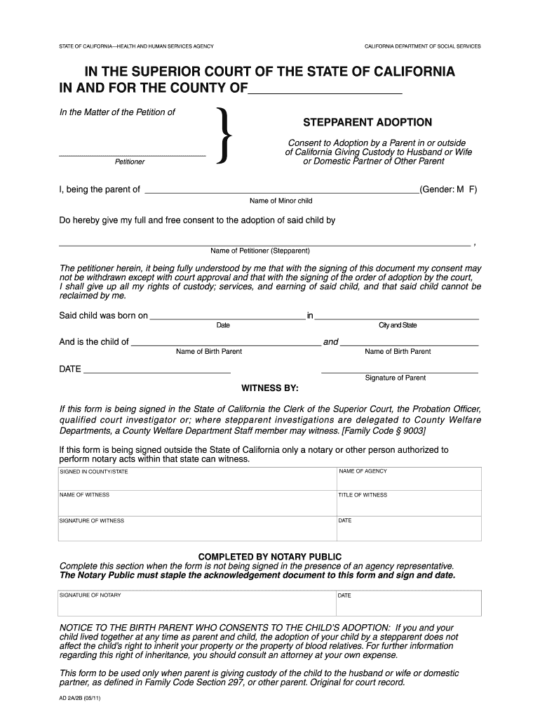 Get and Sign Ad 2a 2b 2011-2022 Form
