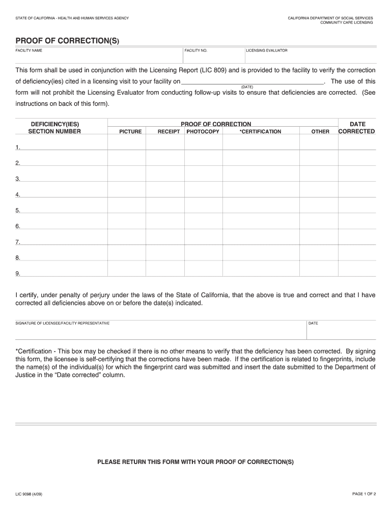 Lic 9098  Form