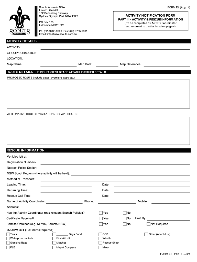 Scouts Nsw Forms