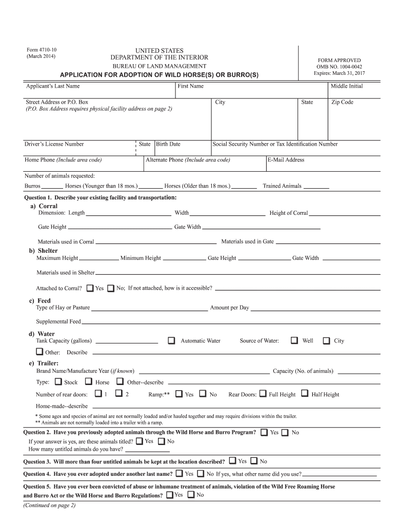 BLM Form 4710 10  Blm