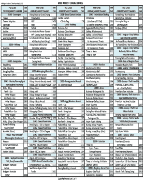 Michigan Micr Codes  Form