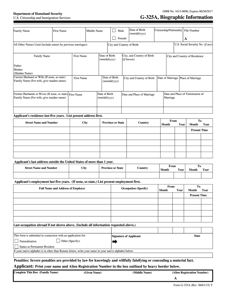Form G 325a Download