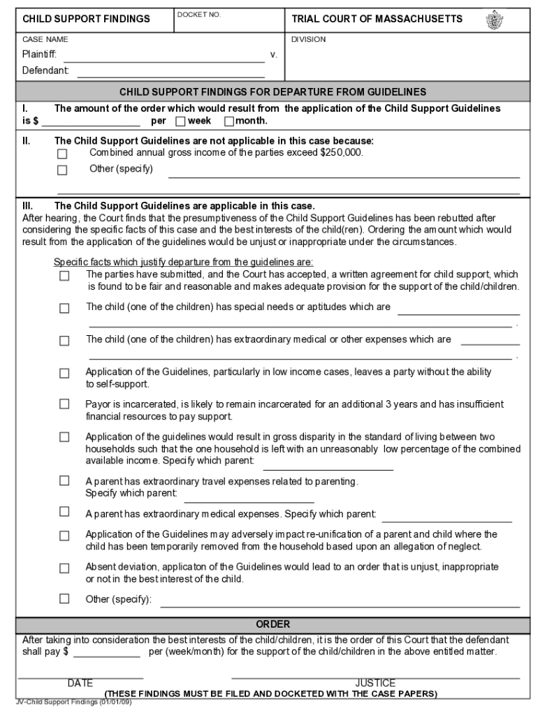 Mass Gov Child Support  Form