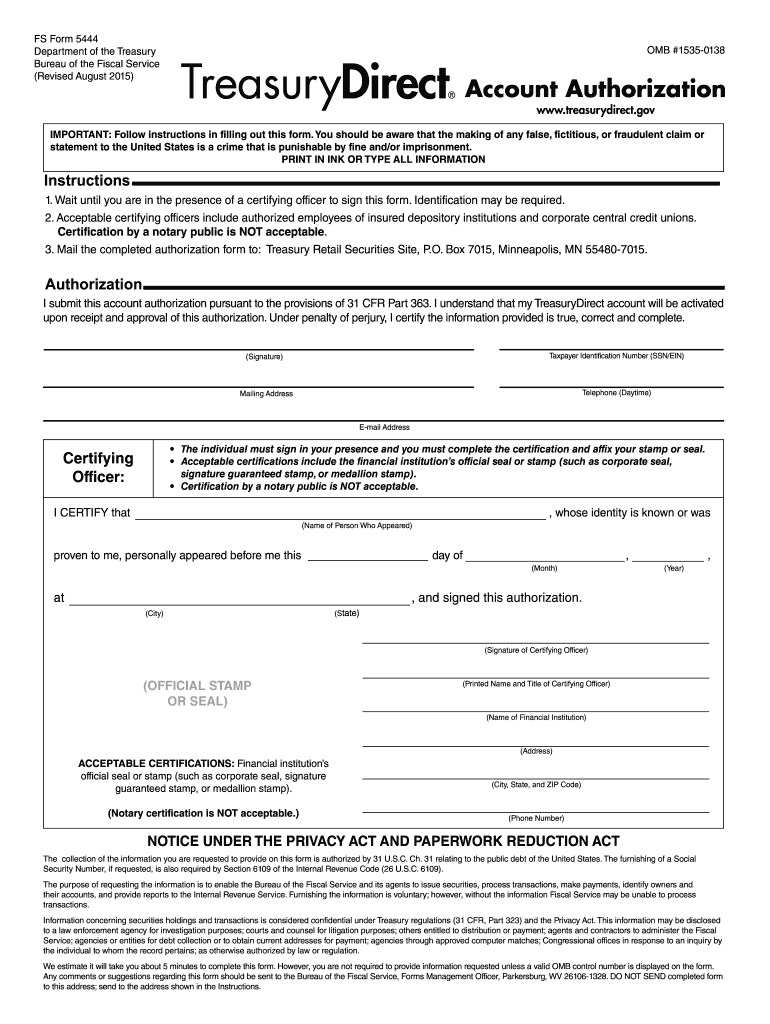  Treasurydirect Form 2015