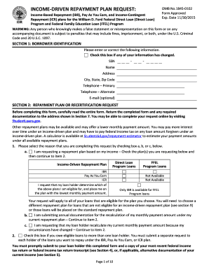 Income Driven Repayment Plan Request Form Ifap Ed