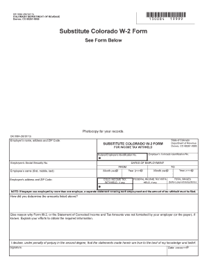 Colorado Form DR 0084