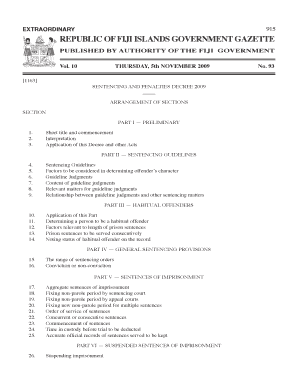 Sentencing and Penalties Act Fiji  Form