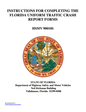 Instructions for Completing the Florida Uniform Traffic Crash Report Forms Flhsmv