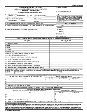 TTB F 500024 EXCISE TAX RETURN TTB F 500024 EXCISE TAX RETURN Ttb  Form