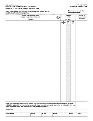  Boe530 Schedule C Detailed Allocation by Suboutlet of Combined State and Uniform Local Boe530 Schedule C Detailed Allocation by  2008