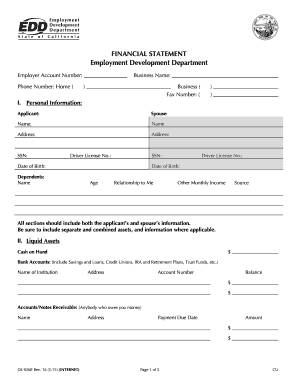  Financial Statement DE 926B Edd Ca 2002